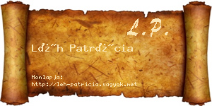 Léh Patrícia névjegykártya